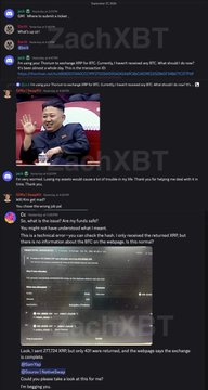 Public chat messages flagged by ZachXBT showing launderer aliases tied to the Bitget exploit