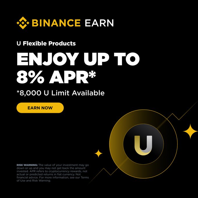 Binance Offers Up to 8% APR on UTechStables' $U Flexible Products