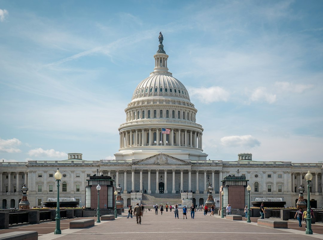 The united states capitol building under a clear blue sky.