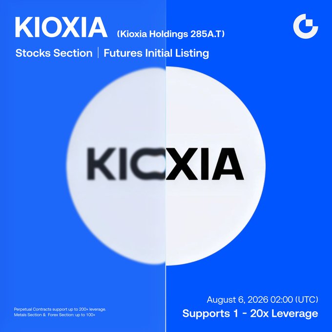Gate Lists Kioxia Stock Futures Following Record NAND Earnings