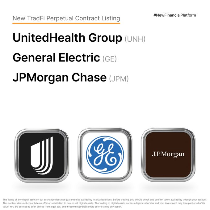 Bybit Adds UNH, GE, JPM Perpetual Contracts to TradFi Lineup
