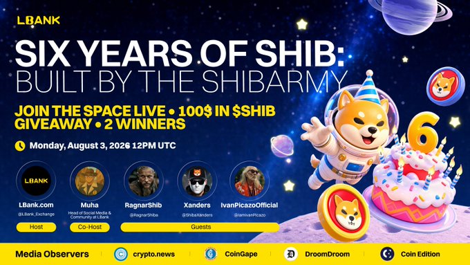 LBank Marks Shiba Inu's 6th Anniversary With Twitter Space, $250 Giveaway