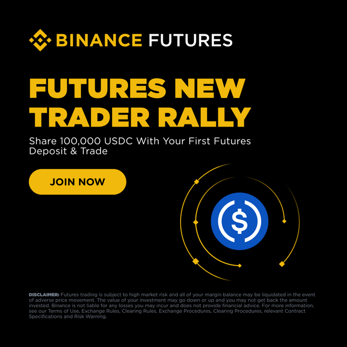 Binance Launches Futures New Trader Rally With 100,000 USDC Pool