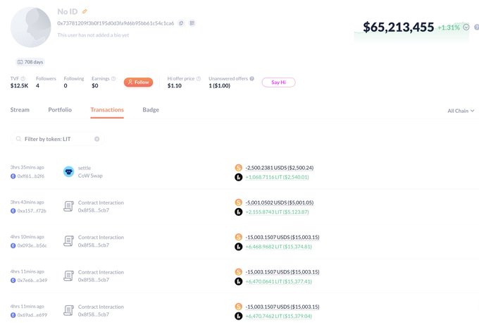 Whale Ethereum Gelontorkan $9,1 Juta Bangun Posisi di Token LIT Lighter