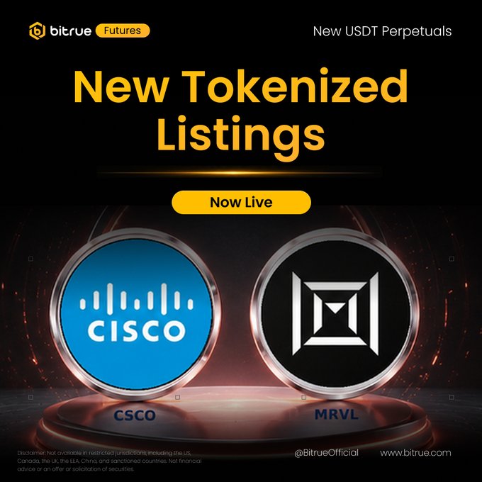 Bitrue Launches Tokenized Futures for Cisco and Marvell Stock