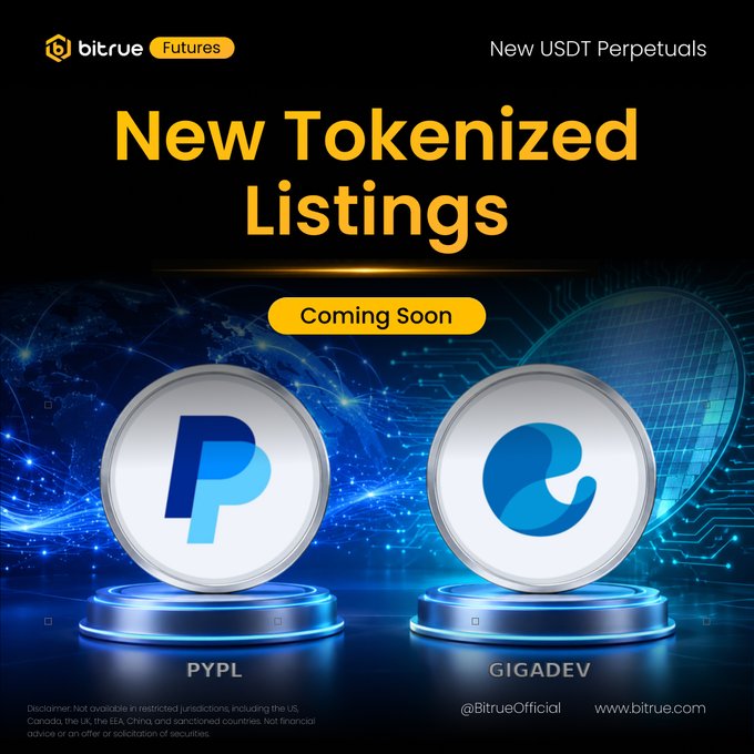 Bitrue Lists PayPal, GigaDevice Perpetual Futures at 20x Leverage