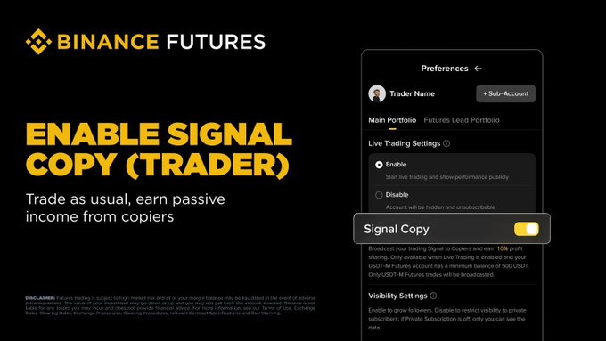 Binance Futures Rolls Out Smart Money Signal Copy Trading
