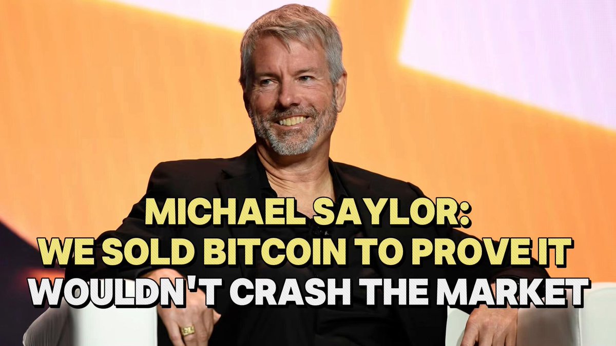 Saylor Says Strategy Sold Bitcoin to Prove It Wouldn't Crash the Market