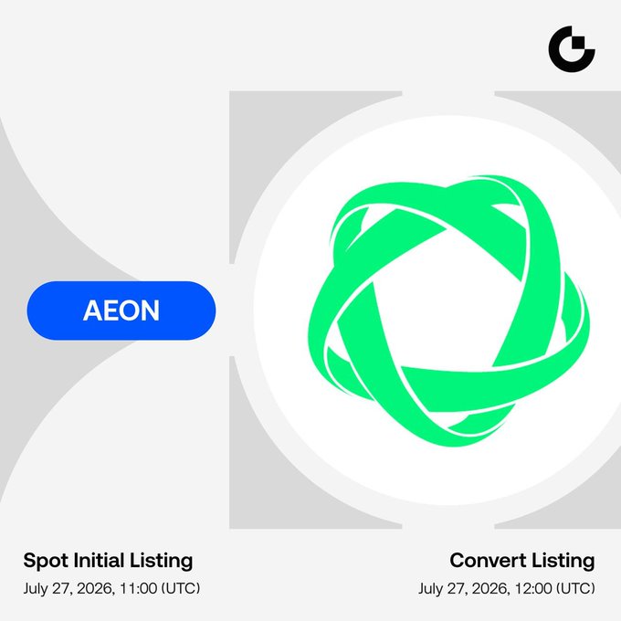 Gate Lists AEON Spot Trading With Zero-Fee Conversion Window