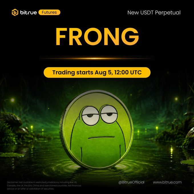 Bitrue Lists FRONG Perpetual Futures With Up to 10x Leverage