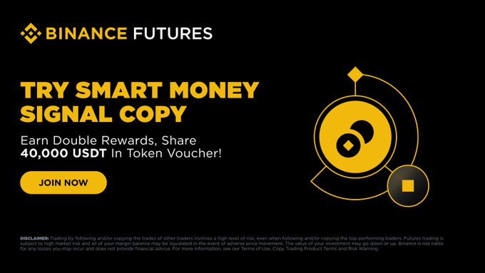 Binance Futures Launches Smart Money Signal Copy With 40,000 USDT Pool