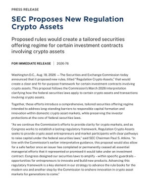 SEC Proposes New Crypto Fundraising Rules With Up to $75M Exemptions