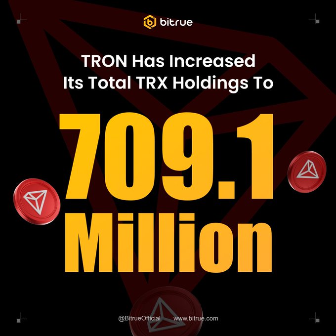 Tron Inc. Grows TRX Treasury Past 709 Million Tokens